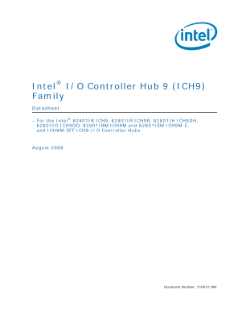 ®
Intel I/O Controller Hub 9 (ICH9)
Family Datasheet