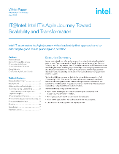 Intel IT: Agile Scalability & Transformation