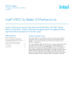 Intel® VROC pour de meilleures performances d'E/S