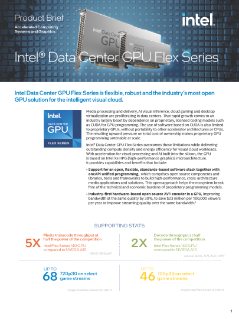 Intel® Data Center GPU série Flex - Fiche produit.