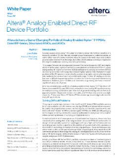 Livre blanc sur les FPGA Intel® Agilex™ 9 série RF