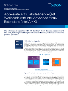 Accélérez les charges de travail d'IA avec Intel® AMX