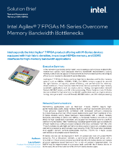 Les FPGA Intel® résolvent les goulots d'étranglement de la bande passante mémoire