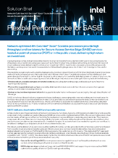 Fiche de solution Performances flexibles pour SASE