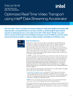 Transport vidéo en temps réel optimisé grâce à Intel® DSA