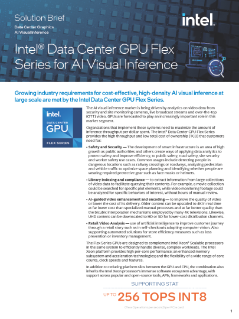 Intel® Data Center GPU Flex Series pour l’inférence visuelle de l’IA