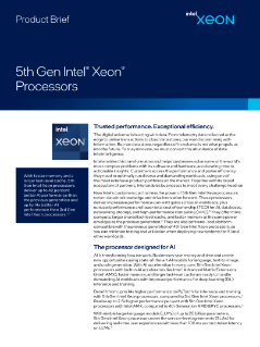 Processeurs Intel® Xeon® de 5ᵉ génération