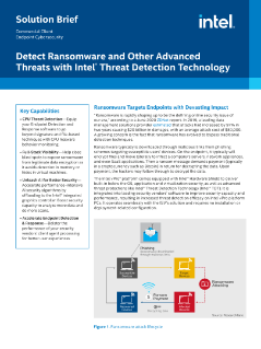 Detect Ransomware with Intel® Threat Detection Technology Solution Brief