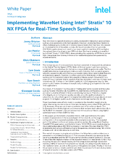 Text to Speech Synthesis Using Intel® Stratix® 10 NX FPGA