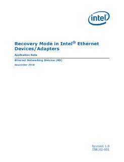 Recovery Mode in Intel® Ethernet Devices/Adapters Application Note
