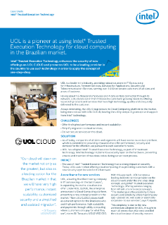 UOL adopte la technologie d’exécution fiabilisée Intel® pour sa plate-forme de Cloud Computing