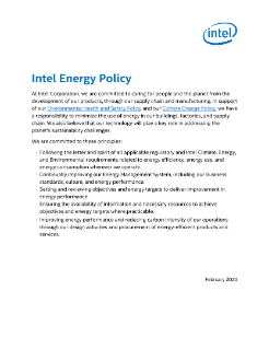 Politique énergétique d'Intel