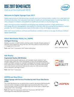 Digital Signage Expo Fact Sheet