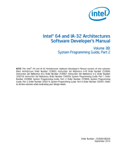 Intel® 64 and IA-32 Architectures Developer's Manual: Vol. 3B