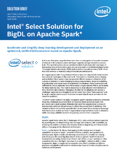 Intel Select Solutions for BigDL on Apache Spark