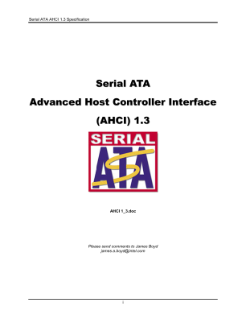 Serial ATA AHCI 1.3 Specification